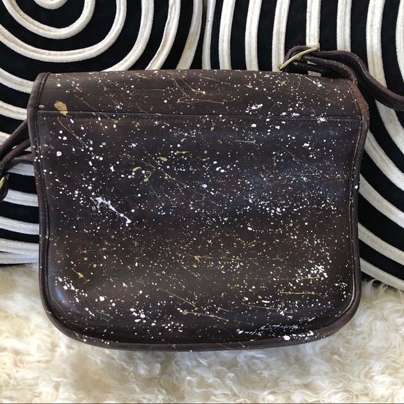 UNIQUE Embellished ART Vintage COACH Classic Messenger Bag ONE OF A KIND ART!!! - Picture 5 of 8